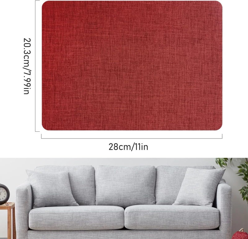 EMORBALS 2Pcs 8 * 11Inch Couch Patches Repair Fabric, Self-Adhesive Couch Repair Patch with Strong Glue, Repair Patch for Sofa, Tote Bags, Car Seats, Furniture,Etc(Red) - Image 2